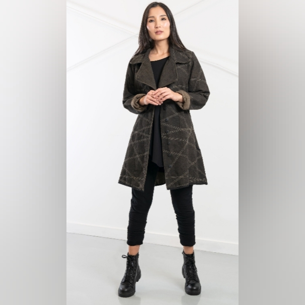 Elegant Dark Brown Trench Coat